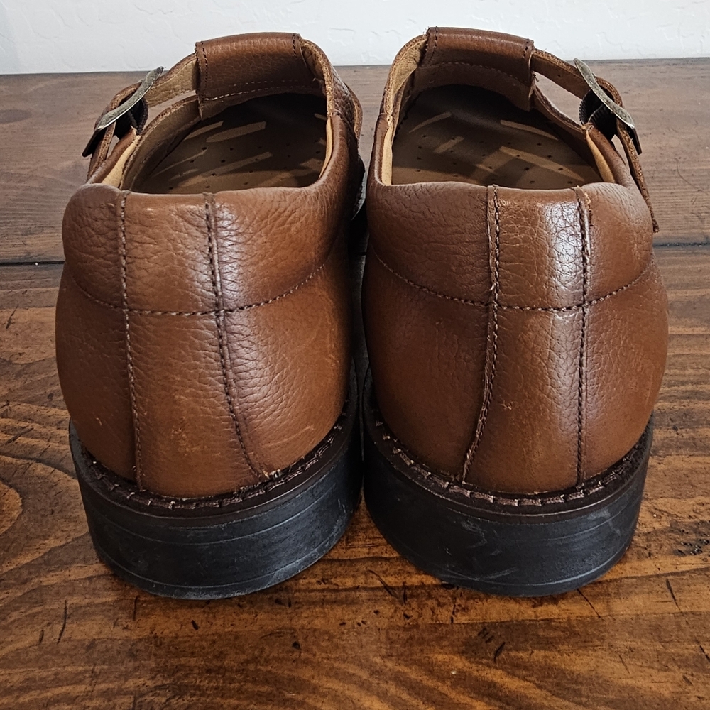 Flag Ltd Mens Brown Leather Fisherman Sandals Loafer Shoes Size 10, 11 & 13 NWOB - Picture 3 of 9